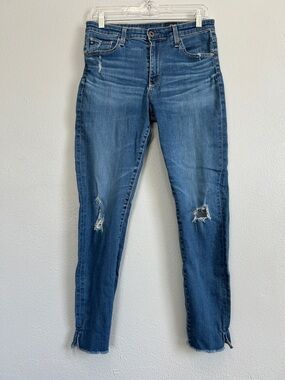 AG Adriano Goldschmied Women's Distressed Farrah Skinny Ankle Jeans size 29R